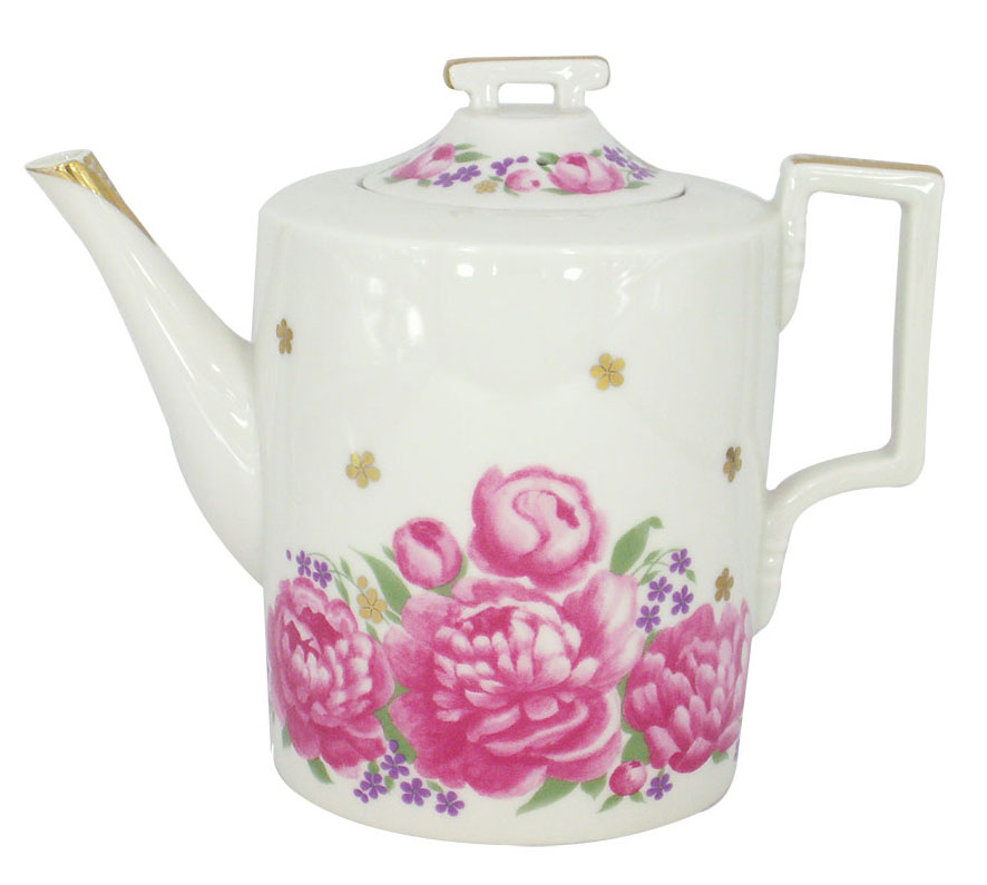 Lomonosov Porcelain Tea Pot Romantic Date 4 Cups 33.8 fl.oz/1000 ml
