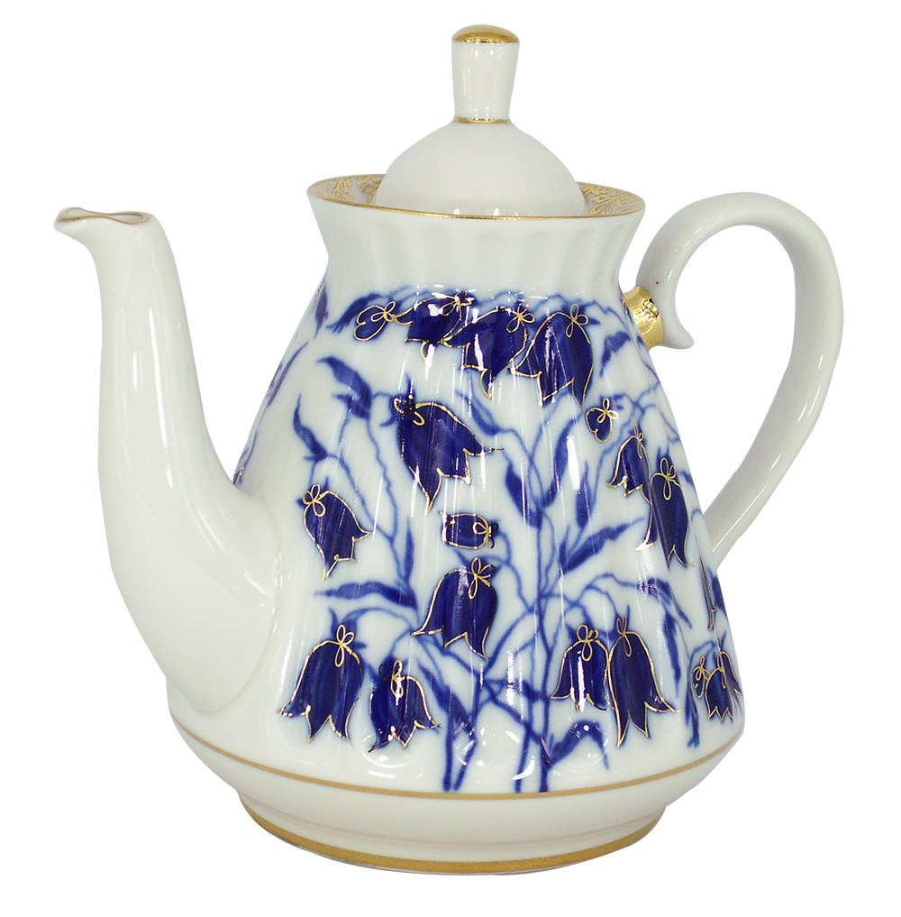 Lomonosov Porcelain Teapot Blue Bells