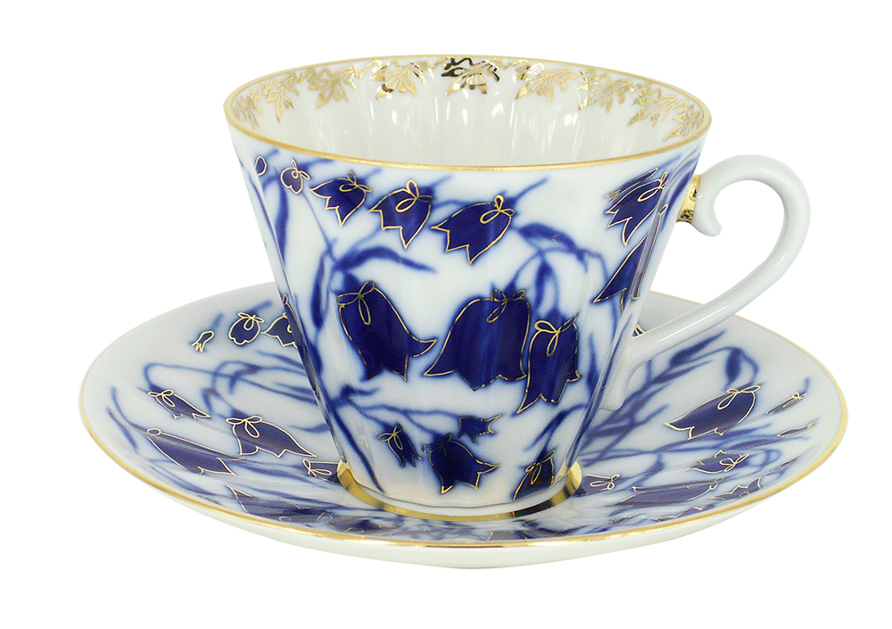 Lomonosov Imperial Porcelain Tea Set Bluebells 6/15