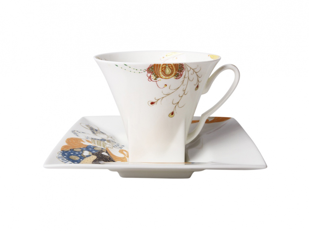 BONE CHINA CUP AND SAUCER FEATHERS 8.45 OZ250 ML