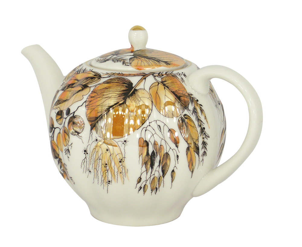 Lomonosov Imperial Porcelain Teapot Tulip My Garden 3-Cup 20 oz/600 ml