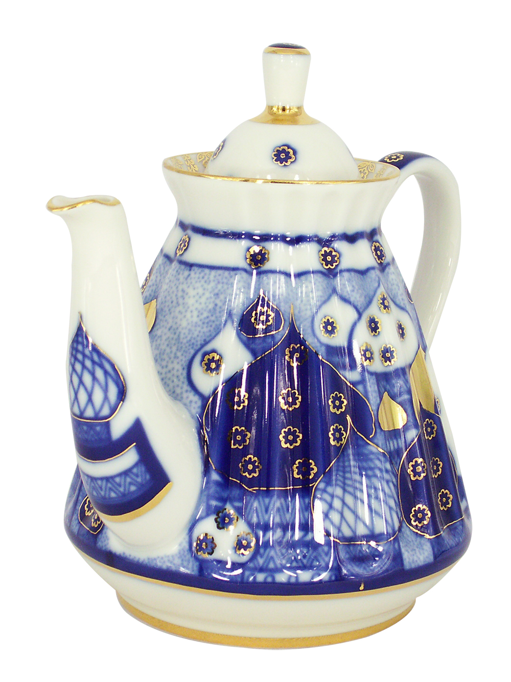 Lomonosov Imperial Porcelain Teapot Orthodox Church Bells 25 oz/750 ml
