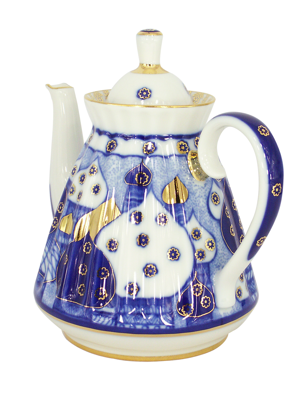 Lomonosov Imperial Porcelain Teapot Orthodox Church Bells 25 oz/750 ml