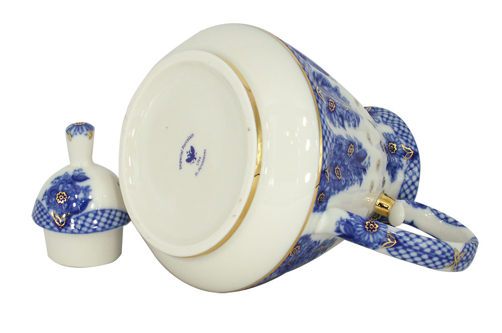 Lomonosov Imperial Porcelain Porcelain Teapot BASKET 5-Cup 25 oz/750 ml