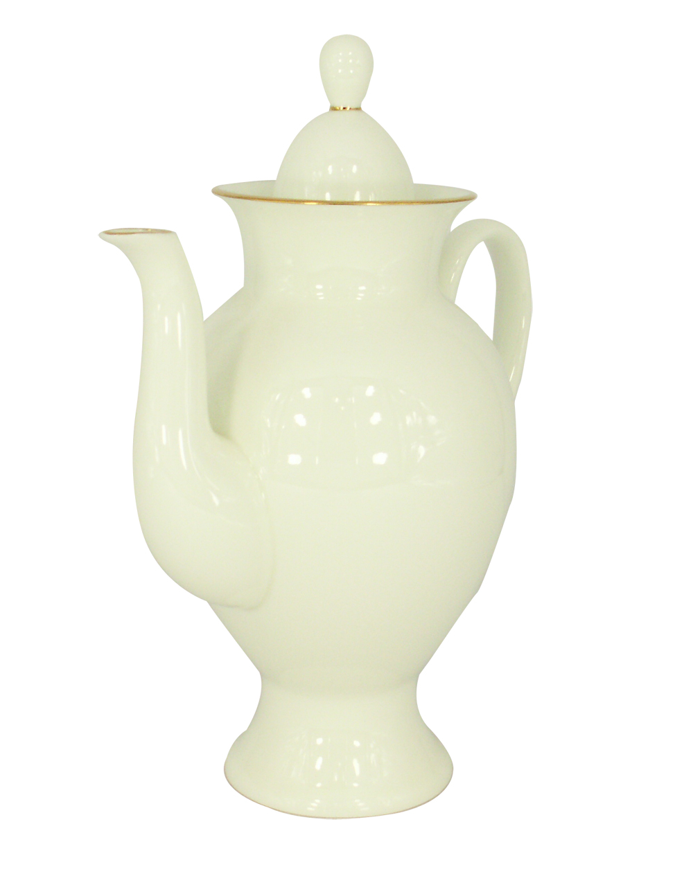 Lomonosov Imperial Porcelain Porcelain Bone China Coffee pot Classic-2 Golden Ribbon 21.3 fl.oz/630 ml