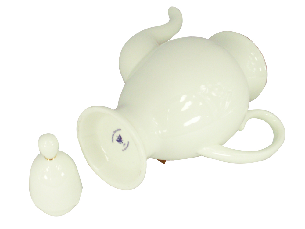 Lomonosov Imperial Porcelain Porcelain Bone China Coffee pot Classic-2 Golden Ribbon 21.3 fl.oz/630 ml