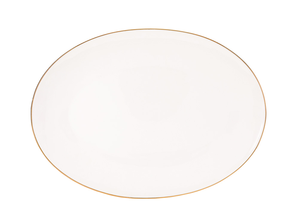 LOMONOSOV BONE CHINA PORCELAIN DINNER SET ORIENTAL GOLDEN RIBBON 24 ITEMS FOR 6 PERSONS