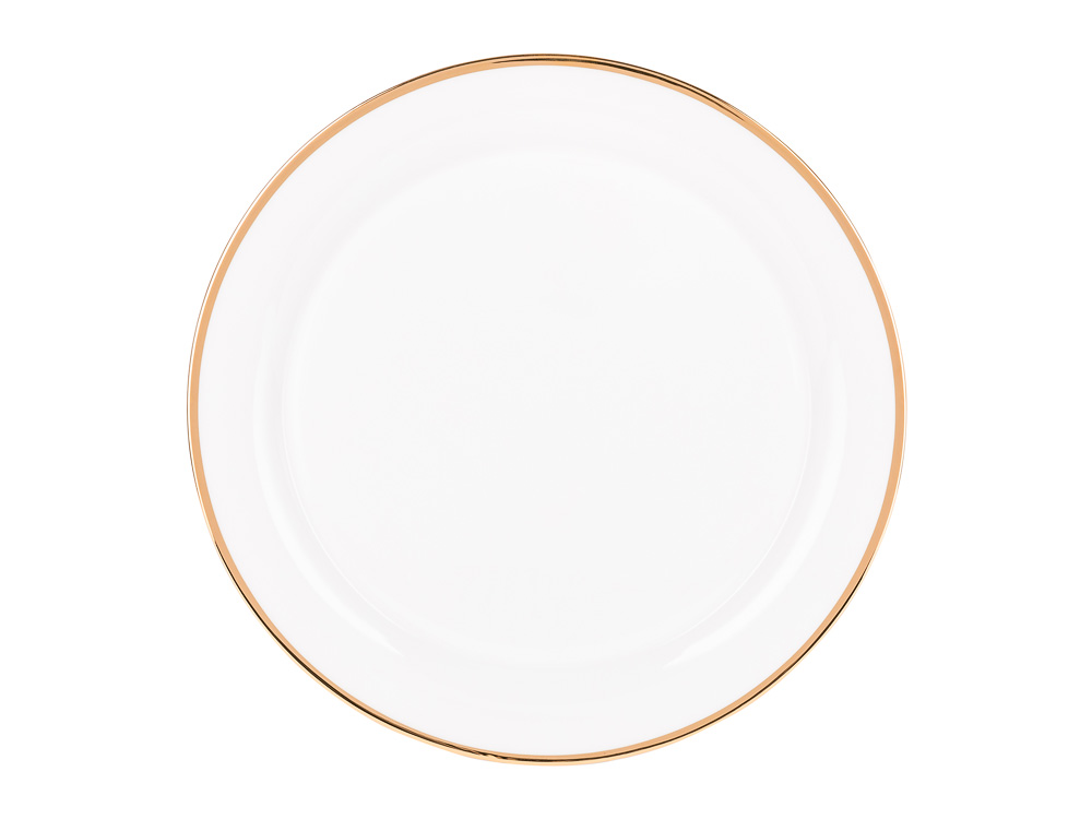 LOMONOSOV BONE CHINA PORCELAIN DINNER SET YULIANA GOLDEN RIBBON 24 ITEMS FOR 6 PERSONS