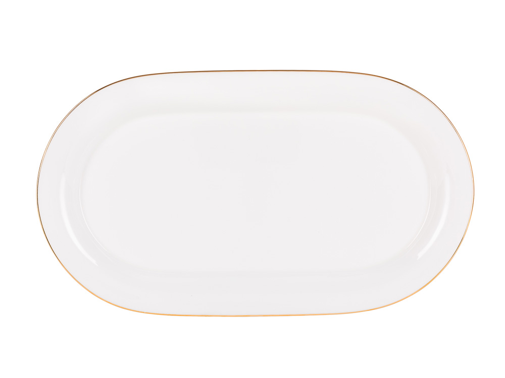 LOMONOSOV BONE CHINA PORCELAIN DINNER SET YULIANA GOLDEN RIBBON 24 ITEMS FOR 6 PERSONS