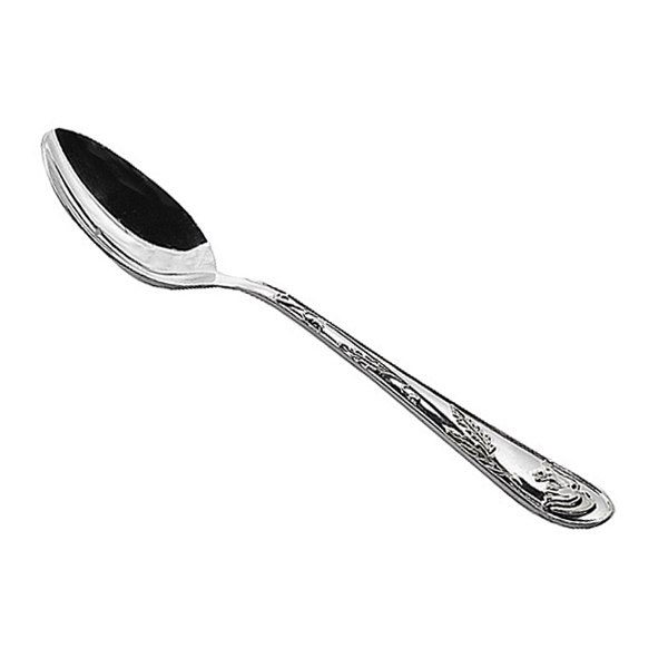 Stainless Steel Tea Spoons Set 6 Silver Poppies