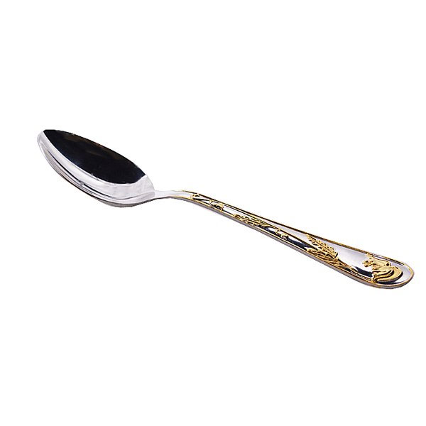Stainless Steel Tea Spoons Set 6 Golden Poppies