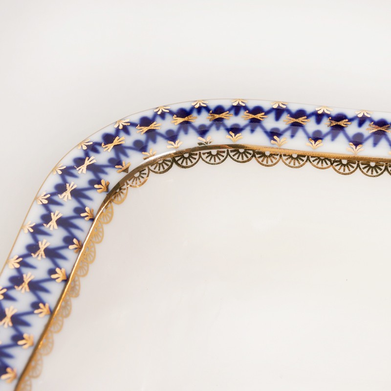 LOMONOSOV PORCELAIN SALAD BOWL COBALT NET (1 SERV.) 5.75 OZ 170 ML
