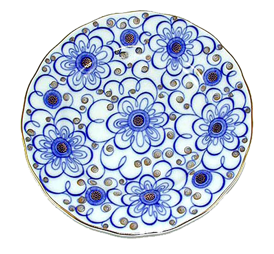 Lomonosov Imperial Porcelain Cake Dessert Plate Bindweed 7"/180 mm