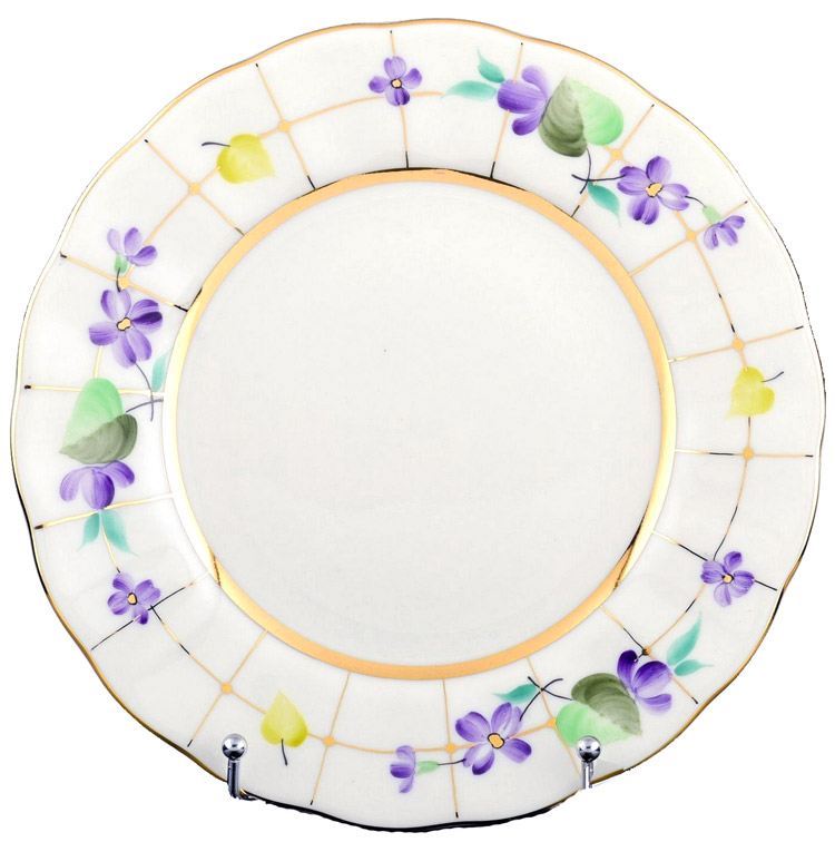 Lomonosov Porcelain Dessert Plate Forest Violets 5.9" /150 mm