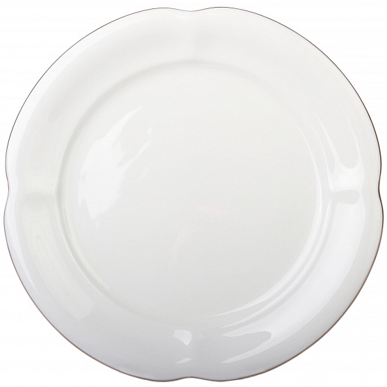 LOMONOSOV PORCELAIN DESSERT PLATE GOLDEN RIBBON NATASHA 7"/180 MM BONE CHINA