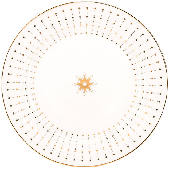 LOMONOSOV PORCELAIN DINNER PLATE AZURE GOLDEN 7.9"/200 MM