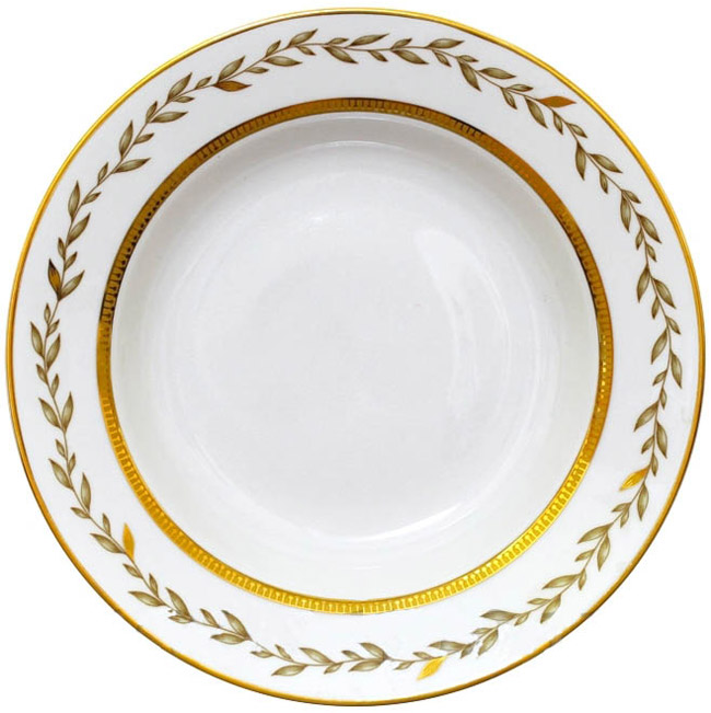 LOMONOSOV PORCELAIN DINNER PLATE EUROPEAN JADE BACKGROUND FLAT 8.7"/220MM