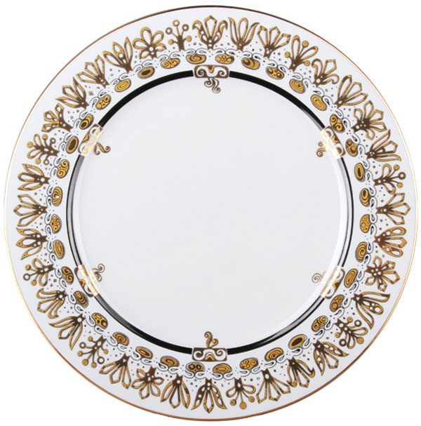 LOMONOSOV PORCELAIN DINNER PLATE EUROPEAN-2 RUSSIAN MODERN 10.6"/270 MM