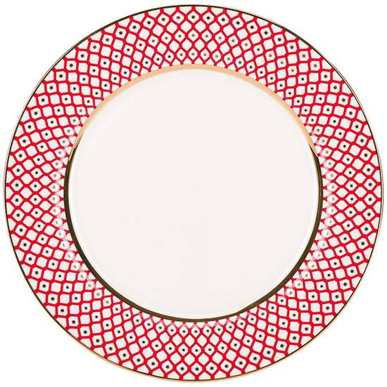 LOMONOSOV PORCELAIN DINNER PLATE SCARLET V.2 10.6"/270 MM