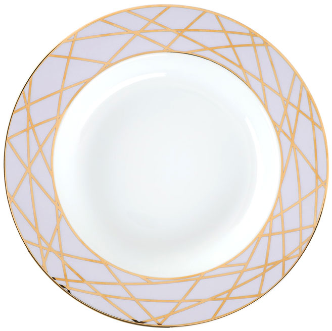 LOMONOSOV PORCELAIN SOUP PLATE FROSTY FAIRYTALE 8.9"/225 MM