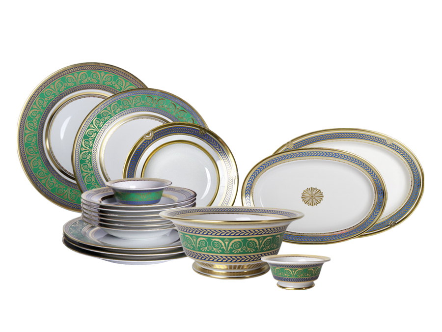 PORCELAIN DINNER SET GOLDEN 52 24-PIECE