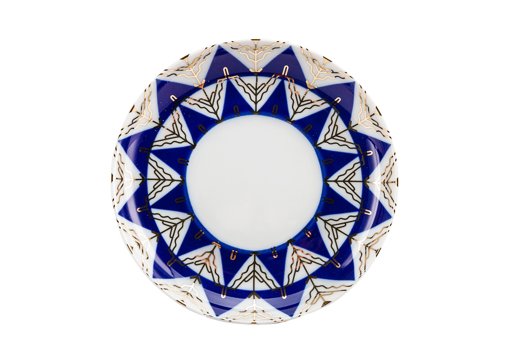 LOMONOSOV PORCELAIN MUG COBALT PATTERN KALEVALA LENINGRADSKII-2 12.2 FL.OZ/360 ML