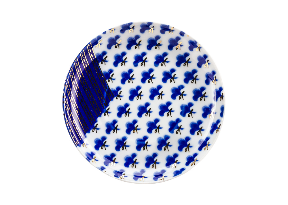LOMONOSOV PORCELAIN MUG COBALT PATTERN OKINAVA LENINGRADSKII-2 12.2 FL.OZ/360 ML
