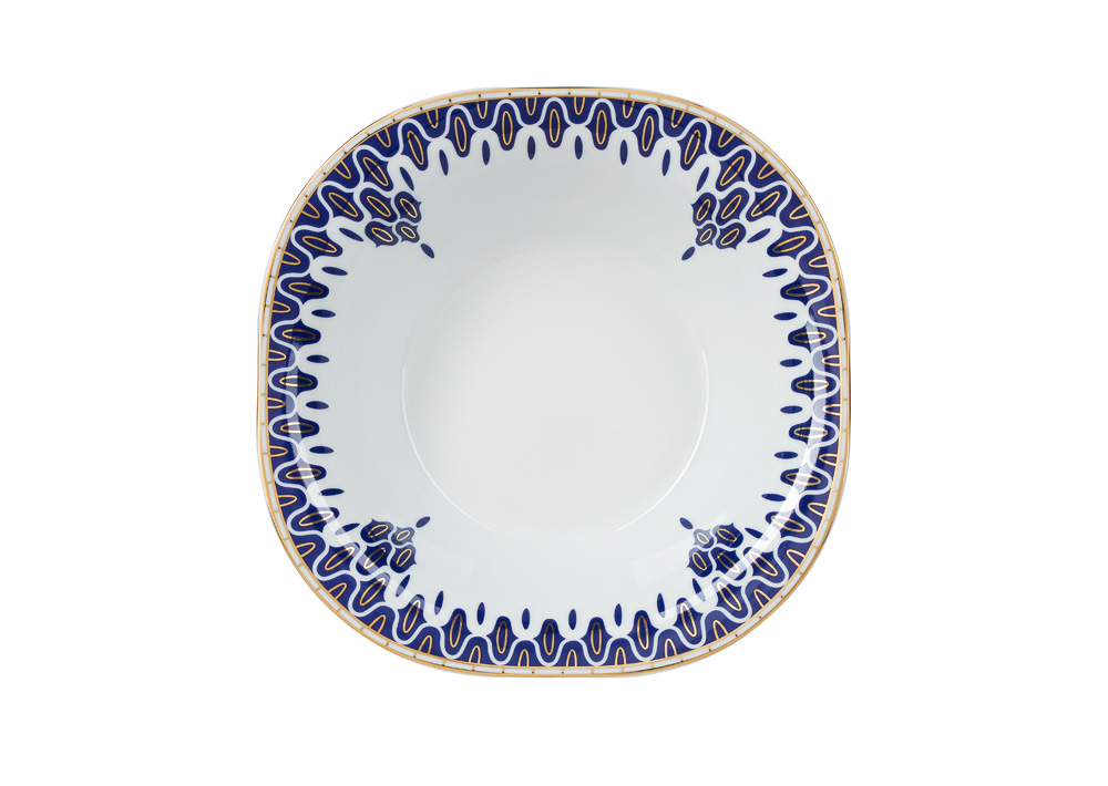 LOMONOSOV PORCELAIN DINING SET SERVICE SALAMANDER 22 ITEMS FOR 6 PEOPLE