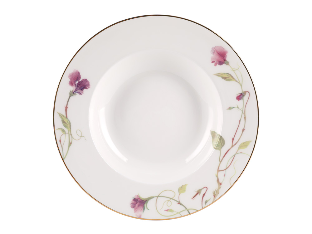 LOMONOSOV PORCELAIN DINING SET SERVICE 24 ITEMS FLOWERING SWEET PEA