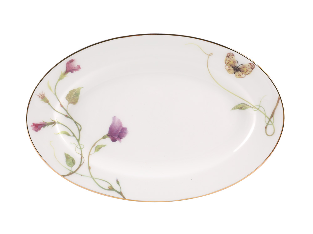 LOMONOSOV PORCELAIN DINING SET SERVICE 24 ITEMS FLOWERING SWEET PEA