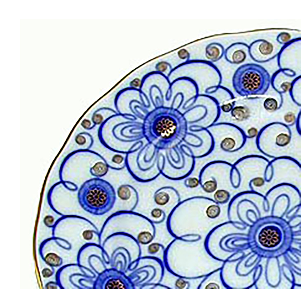 Lomonosov Imperial Porcelain Cake Dessert Plate Bindweed 7"/180 mm