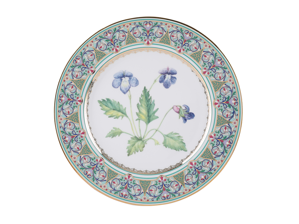 LOMONOSOV PORCELAIN DECORATIVE PLATE VIOLET 10.6"/270 MM