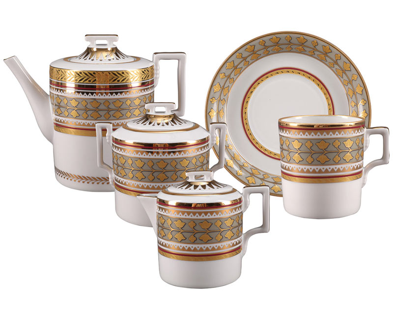 LOMONOSOV IMPERIAL PORCELAIN TEA SET BELVEDERE 6/15