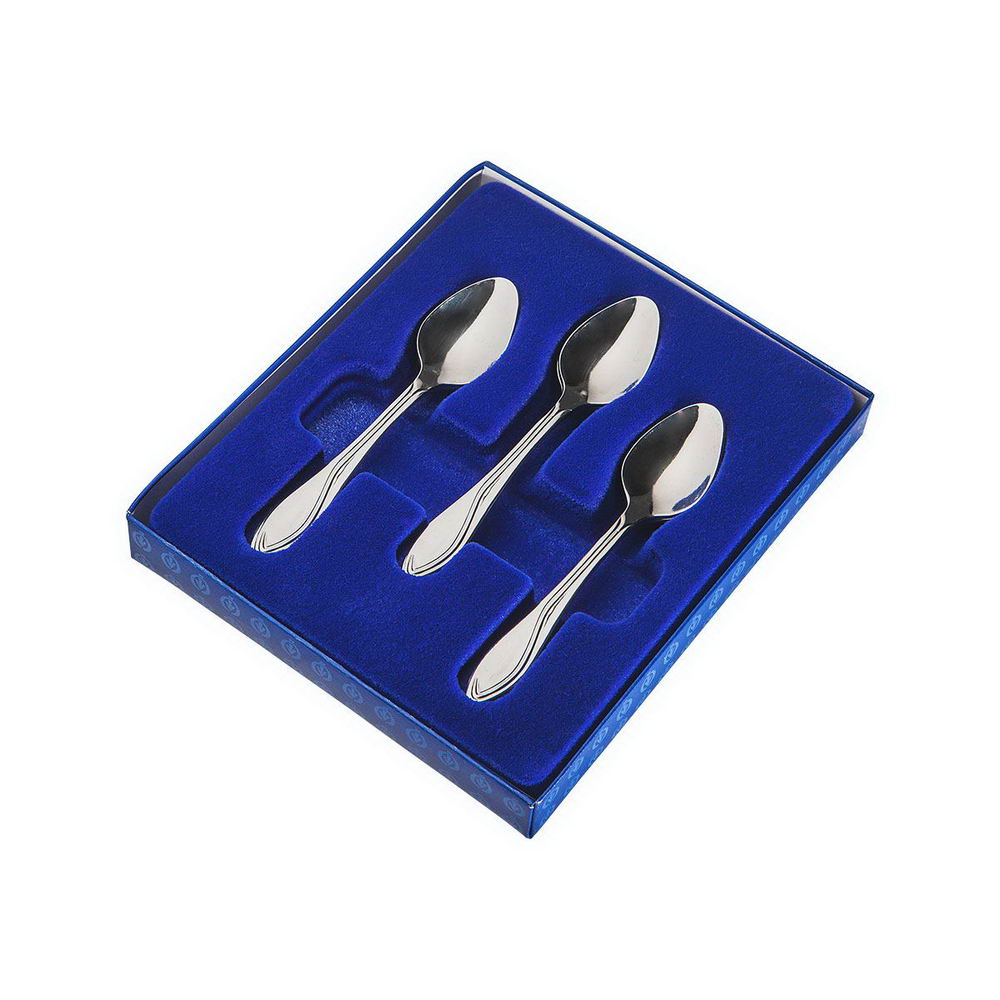 STAINLESS STEEL COFFEE SPOONS SET 6 WAVE