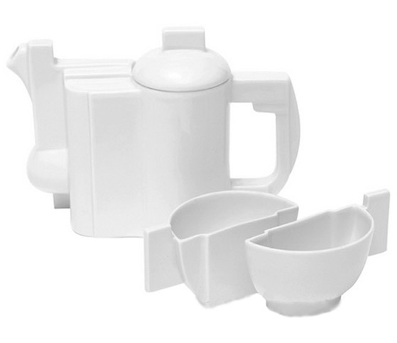 LOMONOSOV PORCELAIN TEA SET MALEVICH WHITE