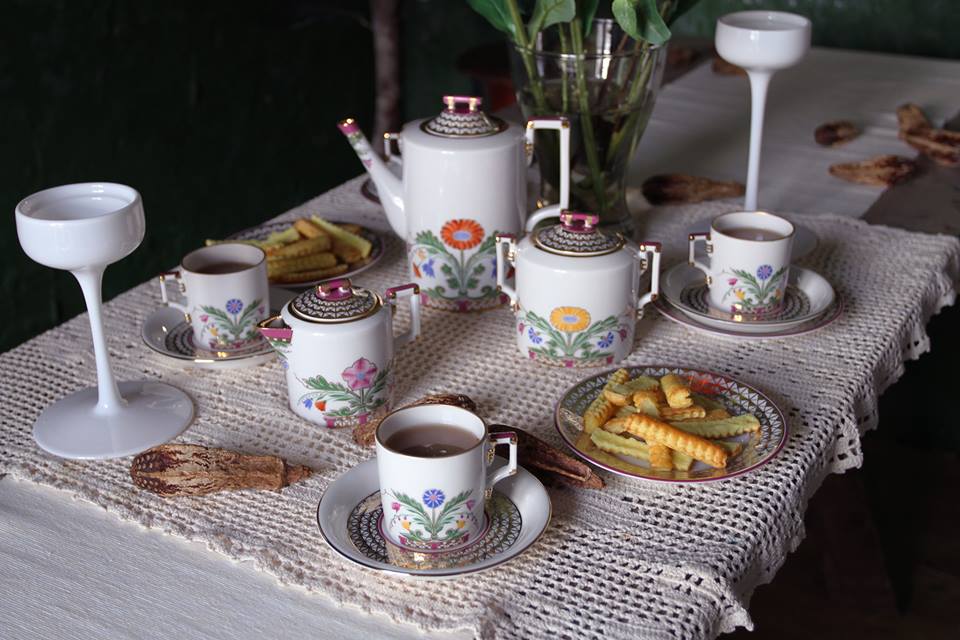 LOMONOSOV PORCELAIN TEA SET MOSCOW RIVER 6/20