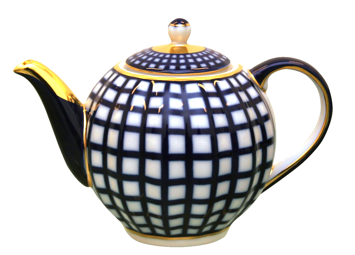 LOMONOSOV PORCELAIN TEA SET TULIP COBALT CELL 6/20