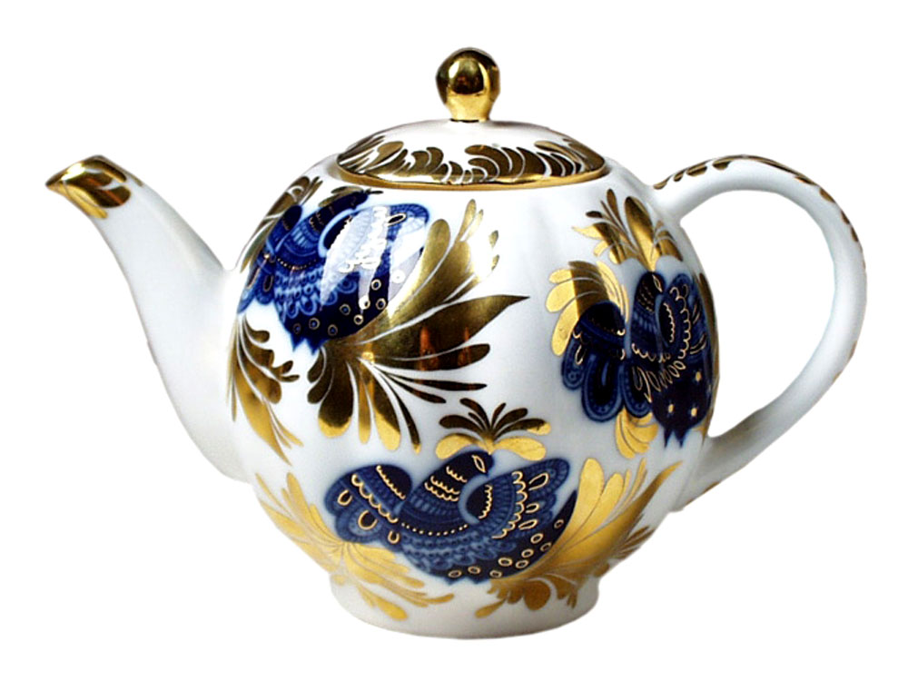 LOMONOSOV PORCELAIN TEA SET TULIP GOLDEN GARDEN 6/20