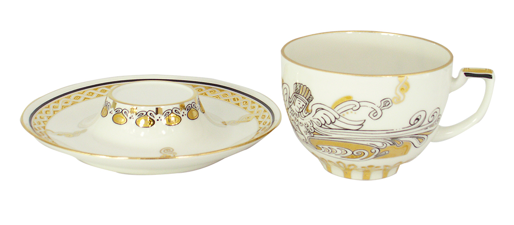LOMONOSOV PORCELAIN TEA SET ANDANTE RUSSIAN MODERN 6/14