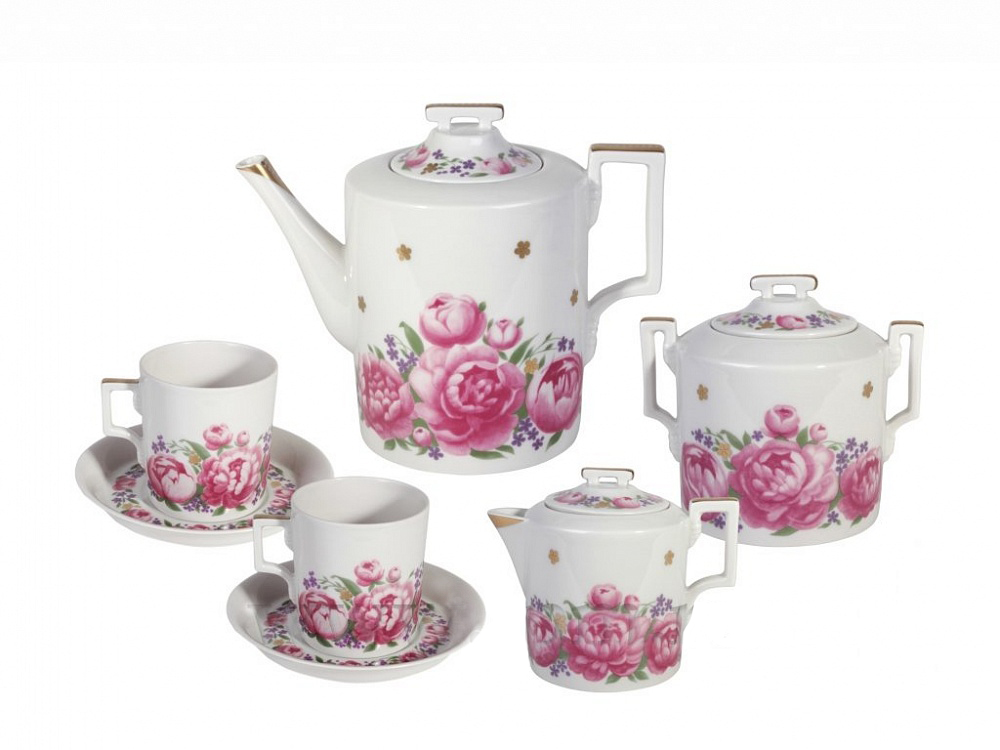 LOMONOSOV PORCELAIN TEA SET ROMANTIC DATE 6/1