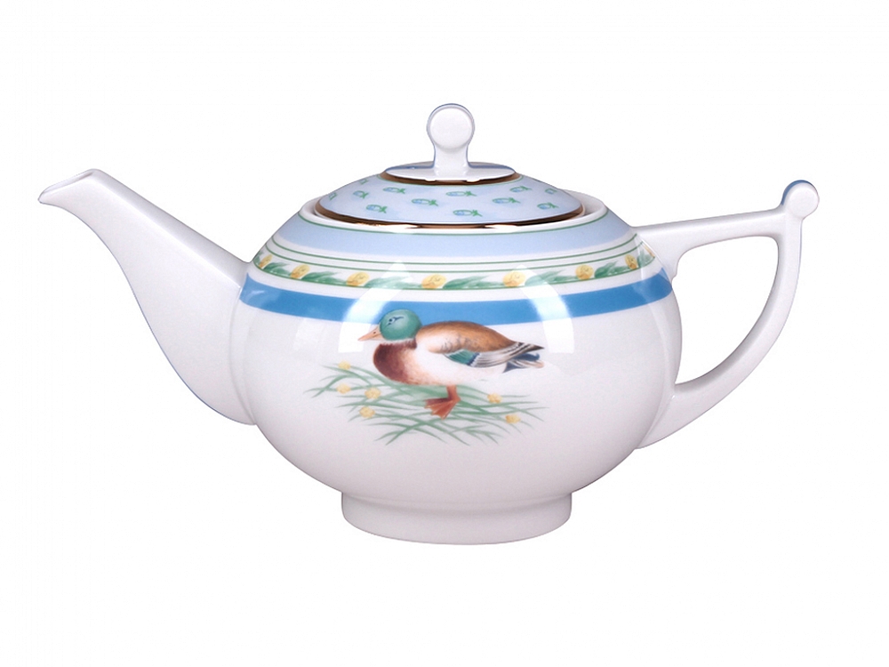 LOMONOSOV PORCELAIN TEA SET DUCKS IN BACKWATER 6/20