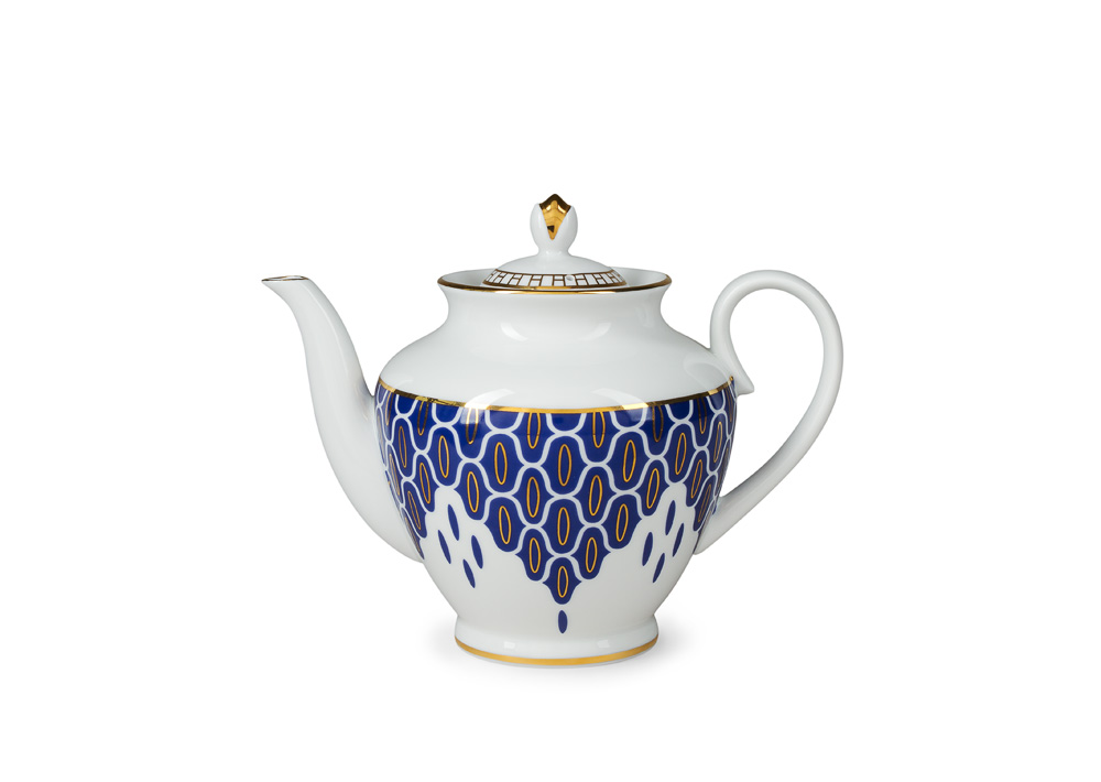 LOMONOSOV PORCELAIN TEA SET SPRING SALAMANDER 14 ITEMS