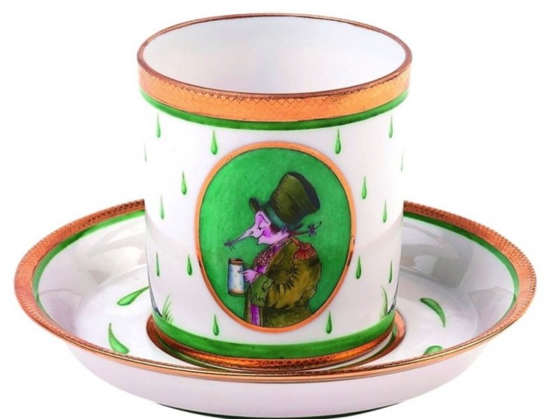 LOMONOSOV IMPERIAL PORCELAIN TEA SET BABY RATS THIEVES 6/15