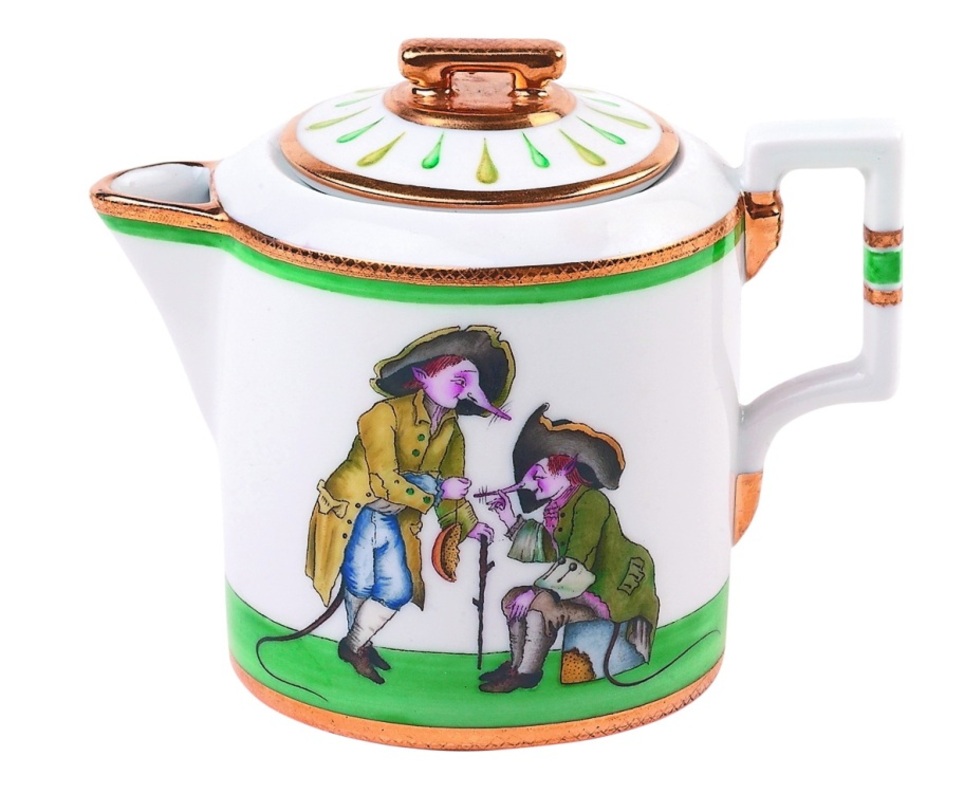 LOMONOSOV IMPERIAL PORCELAIN TEA SET BABY RATS THIEVES 6/15