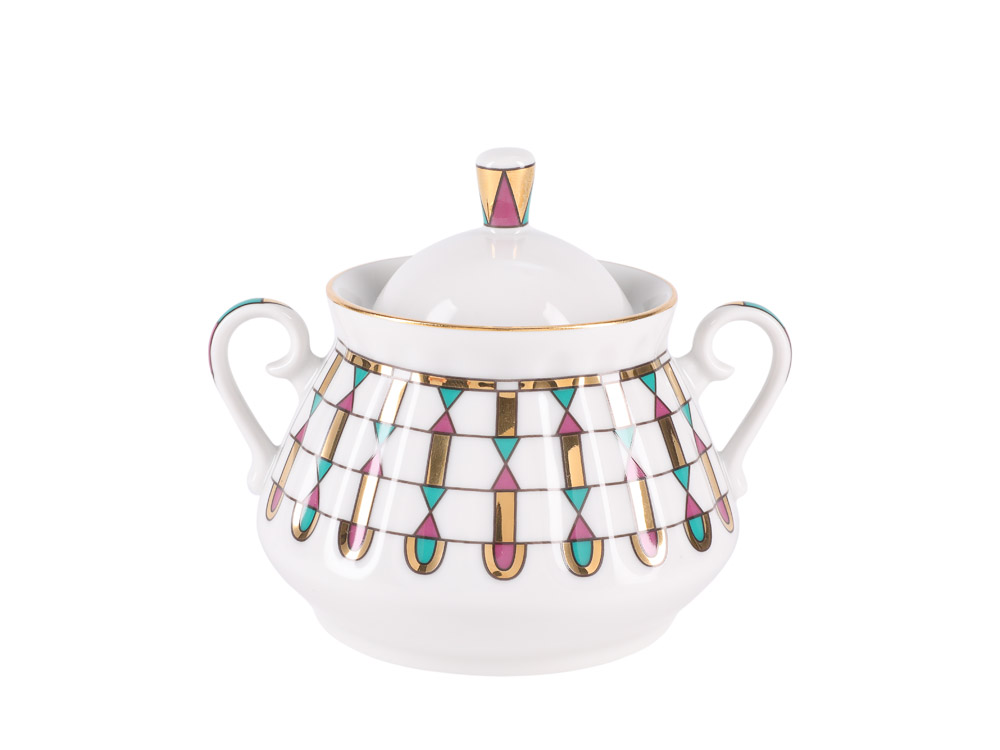 LOMONOSOV IMPERIAL PORCELAIN TEA SET GEOMETRY 6/14