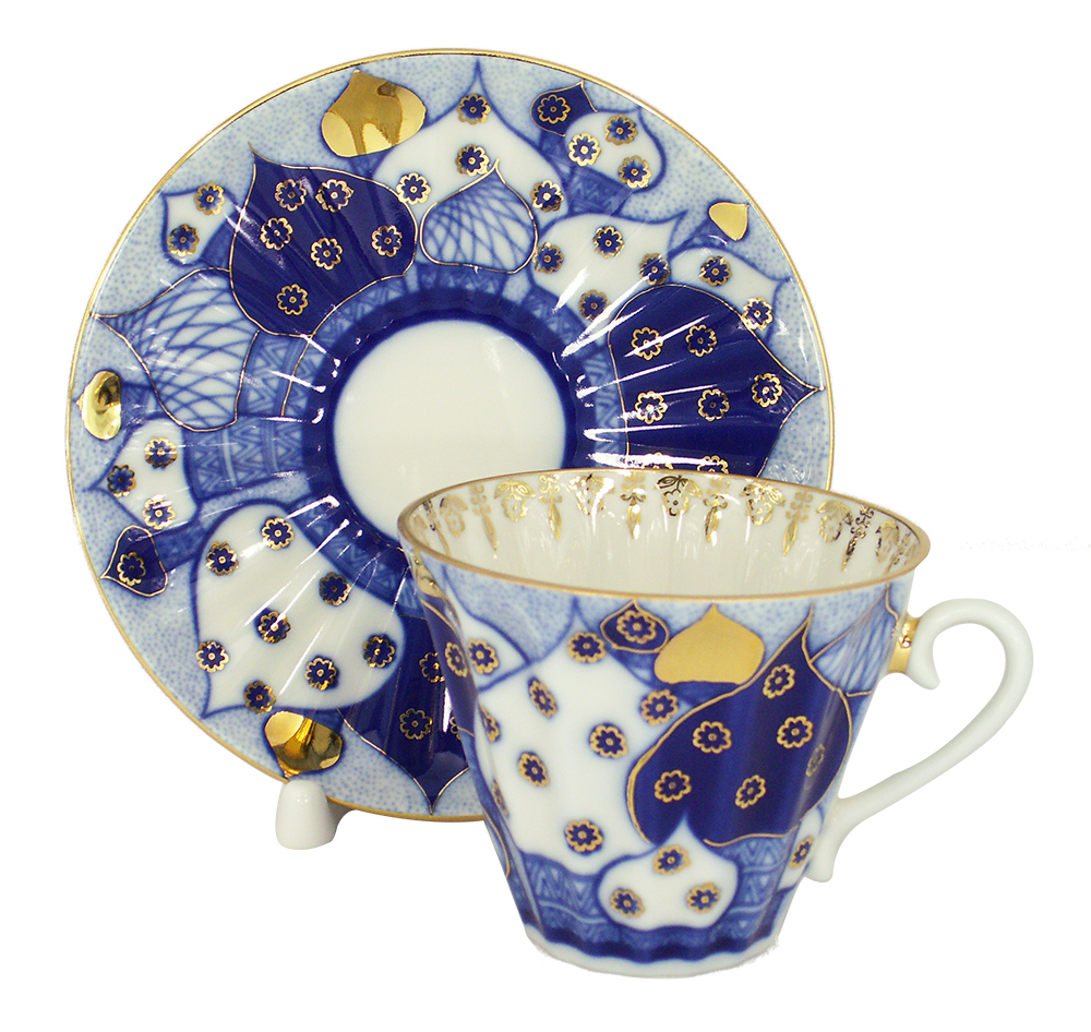 LOMONOSOV PORCELAIN TEA SET CHURCH BELLS 6/14