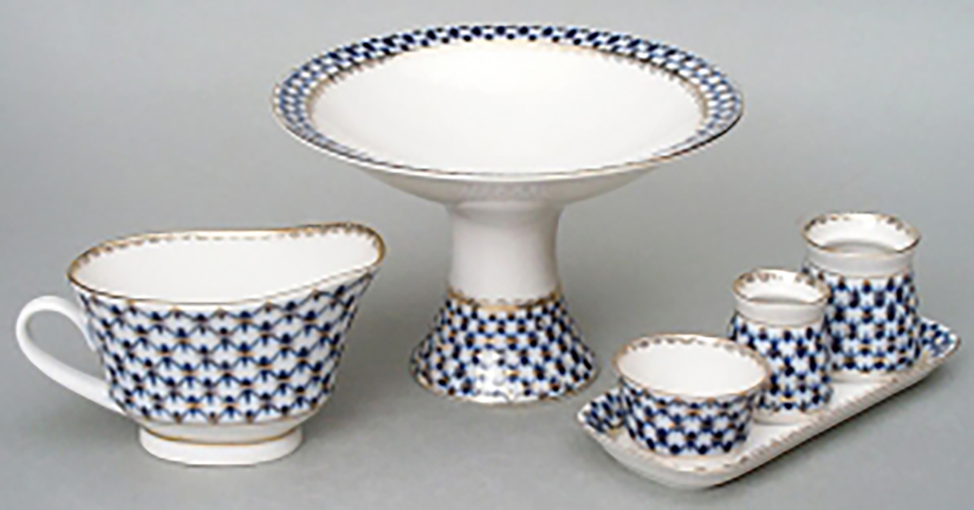 DINNER SET COBALT NET 6PC.