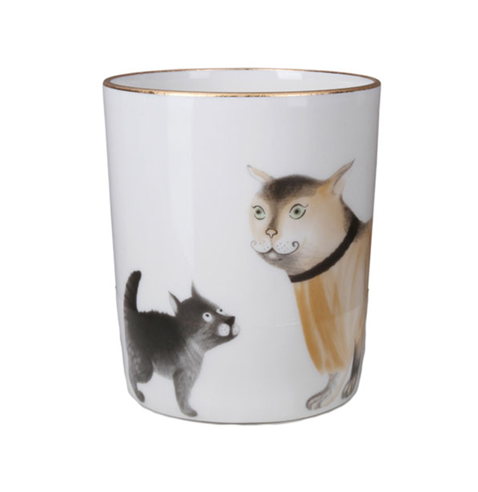 LOMONOSOV PORCELAIN MUG FRIENDS SNOWY MORNING 12.8 FL.OZ/380 ML