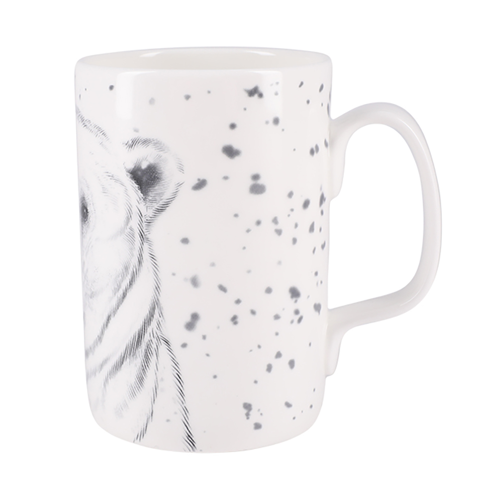 LOMONOSOV PORCELAIN MUG AND SAUCER TOTEM POLAR BEAR 13.2 FL.OZ/390 ML