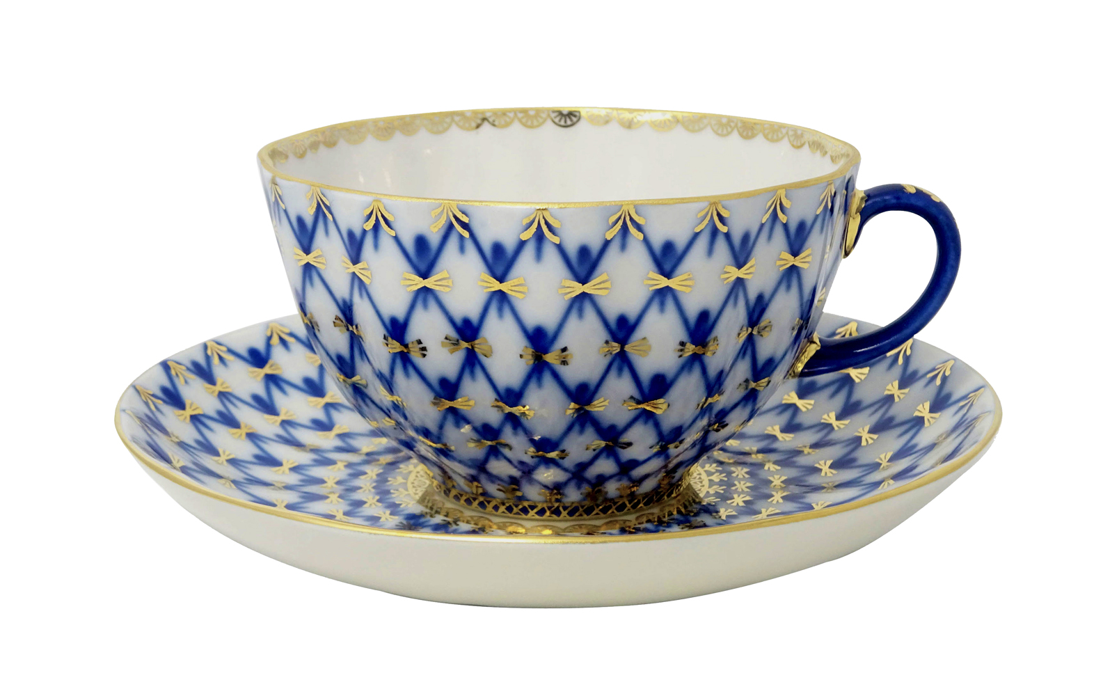 CUP AND SAUCER COBALT NET